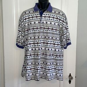 Halifax Outfitters patterned polo shirt